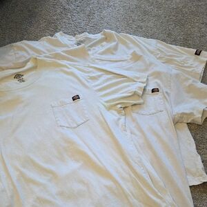 Dickies White Short-Sleeve Pocket Tee Set